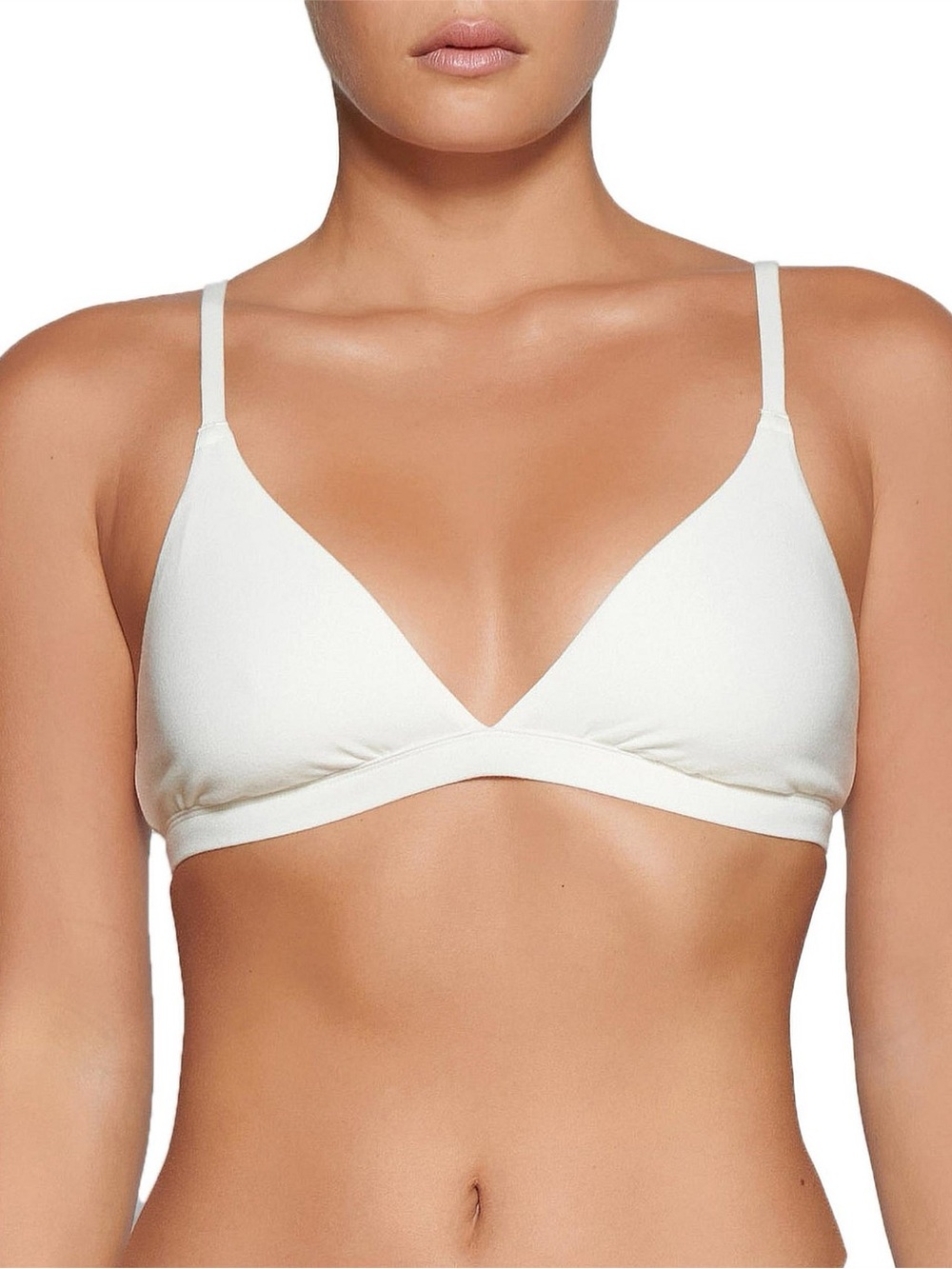 Skims cotton jersey triangle bralette bone size 4x